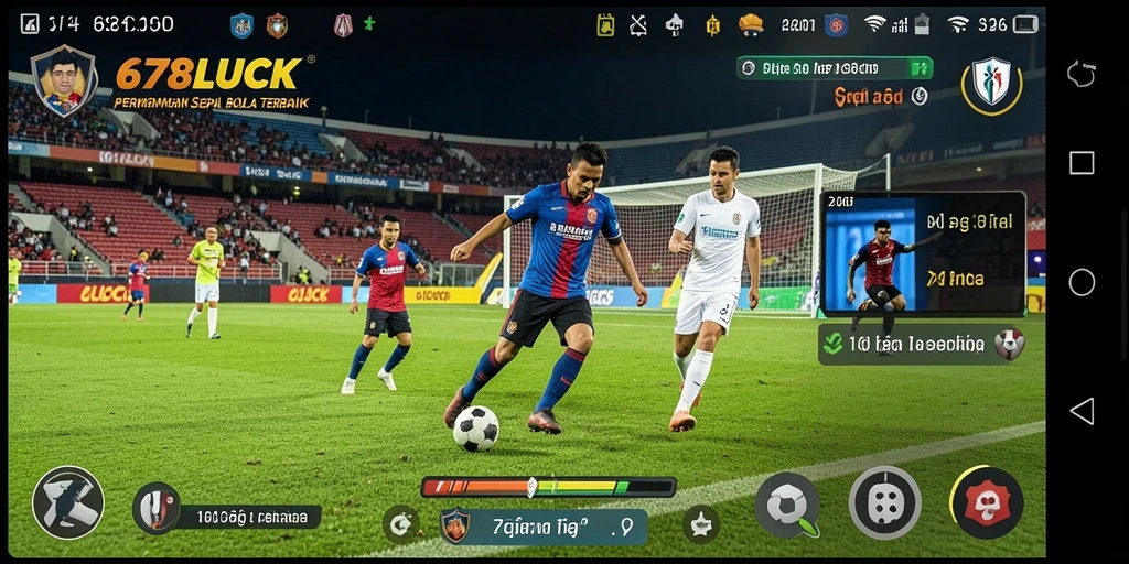 Tampilan gameplay menarik dari 678LUCK dalam aksi sepak bola.