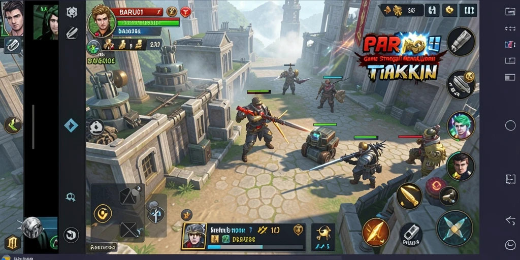 Tampilan gameplay menakjubkan dari BARU01 yang menampilkan pertempuran strategi.