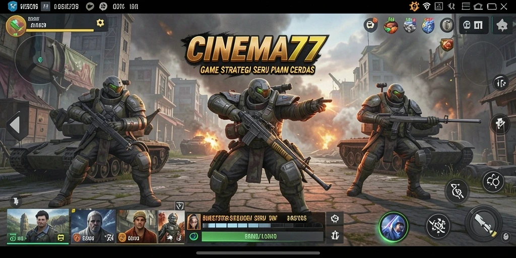 Tangkapan layar CINEMA77 menampilkan pertarungan strategi yang seru dan mendebarkan.