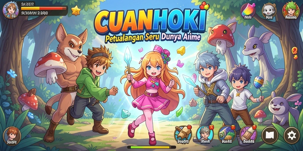 Gameplay CUANHOKI yang seru dengan karakter anime.