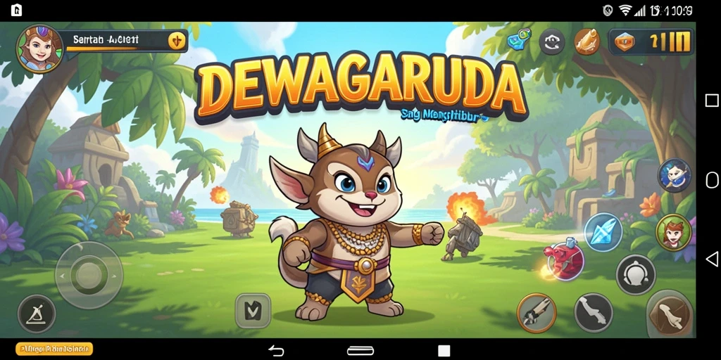 Tampilan gameplay seru DEWAGARUDA dengan grafis menarik.