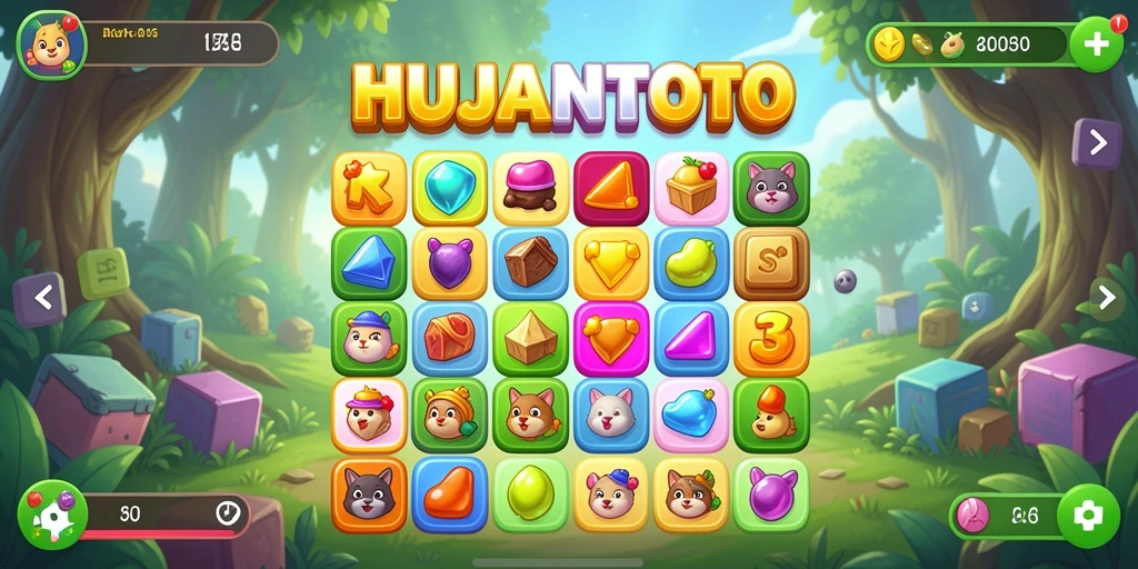 Tampilan gameplay Match-3 yang seru dan berwarna-warni.