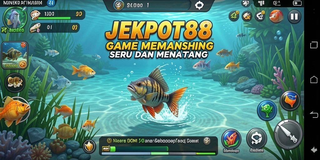 Gameplay seru JEKPOT88 dengan berbagai jenis ikan yang menarik.