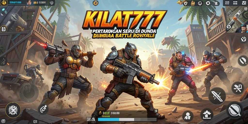 Gameplay seru KILAT777 dalam pertempuran Battle Royale.