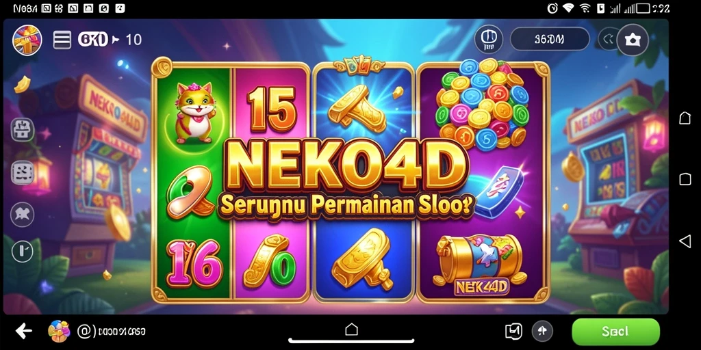 Tampilan gameplay NEKO4D yang mengasyikkan dan penuh warna.