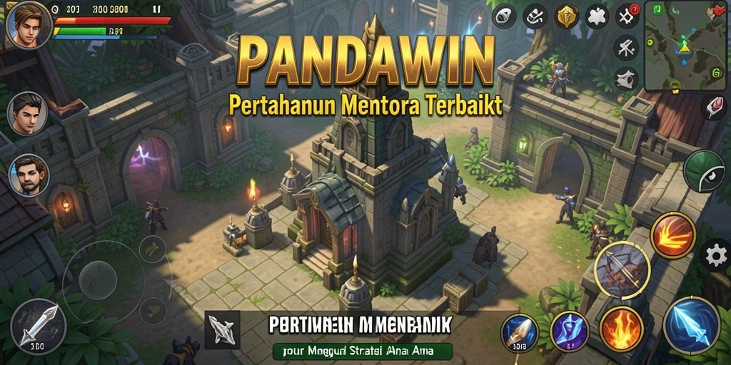 Tampilan gameplay seru dari game Tower Defense PANDAWIN.