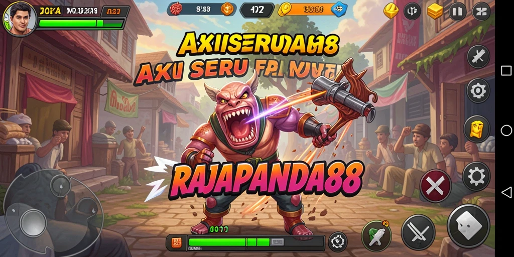 Tampilan aksi seru dalam gameplay RAJAPANDA88