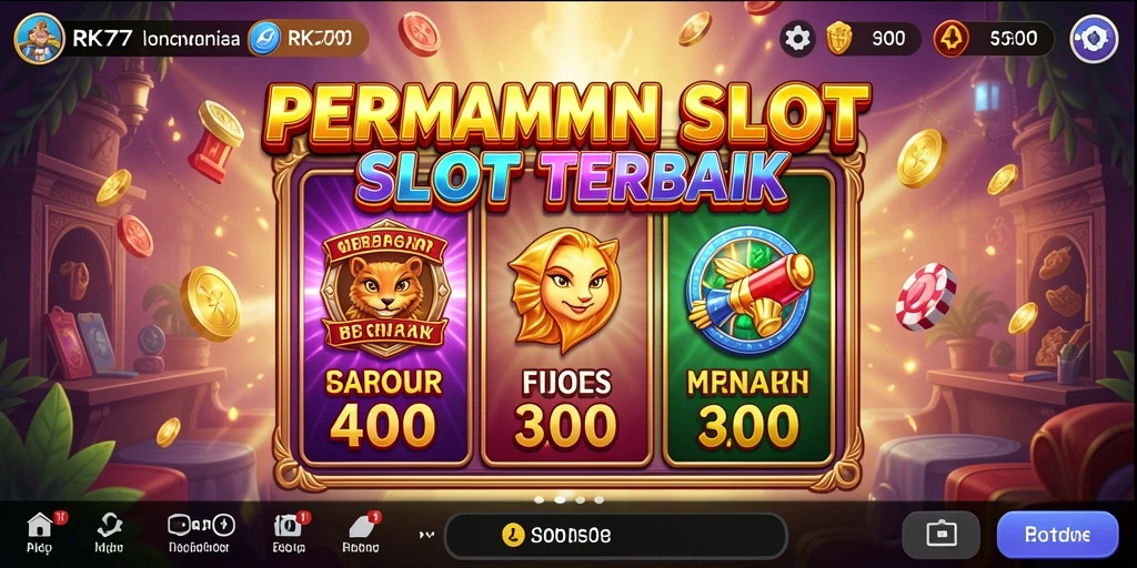 Tangkapan layar RK77 menampilkan gameplay Slot yang menarik dan visual yang memukau.