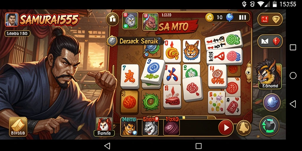 Tampilan gameplay yang menarik dan seru dalam SAMURAI555.