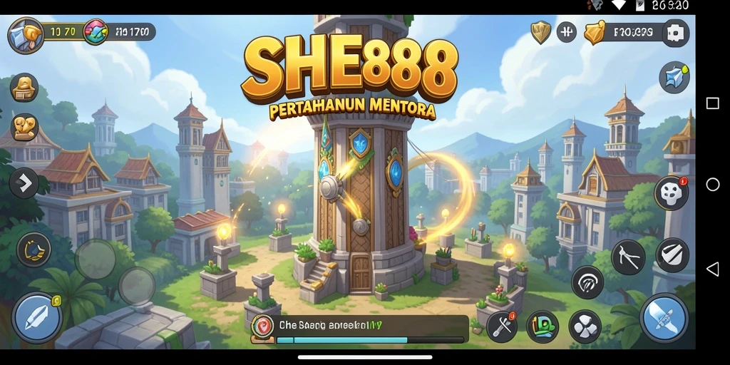 Tangkapan layar menunjukkan aksi seru permainan Tower Defense dengan strategi menara.