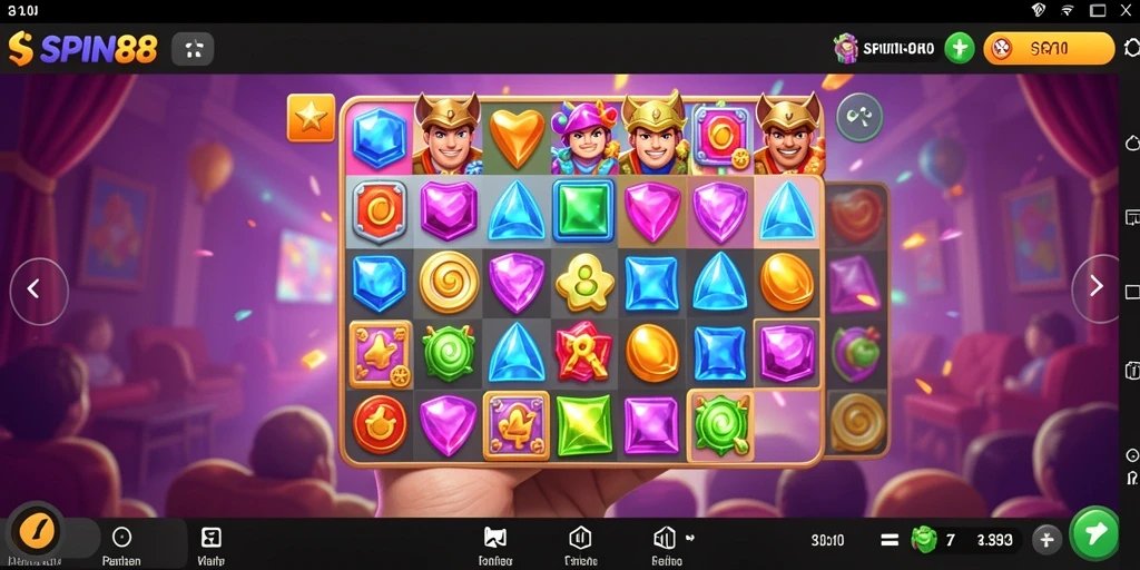 Tampilan gameplay seru dan penuh warna di SPIN88.
