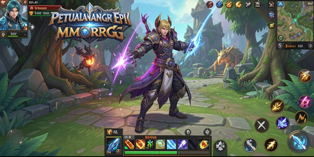 Tampilan gameplay V07 yang menakjubkan dalam petualangan MMORPG.